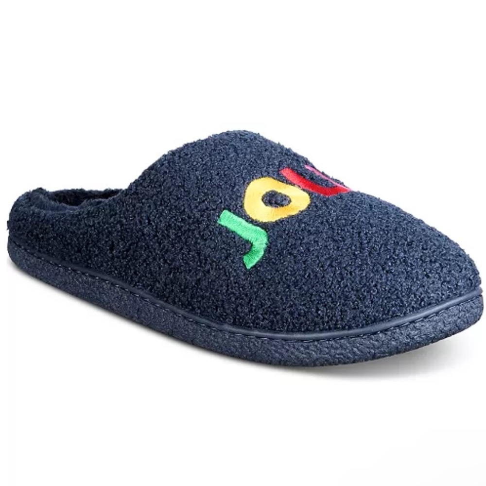 NWT Macys Men’s Holiday Slippers Size Medium (7/8)‎ Cozy Gift Stocking Stuffer